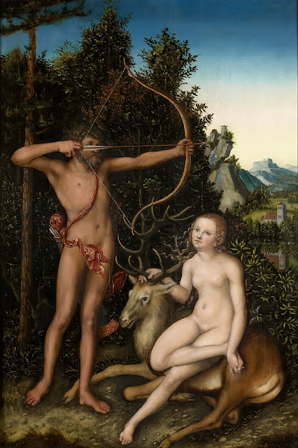 Lucas Cranach the Elder - Apollo and Diana - Google Art Project