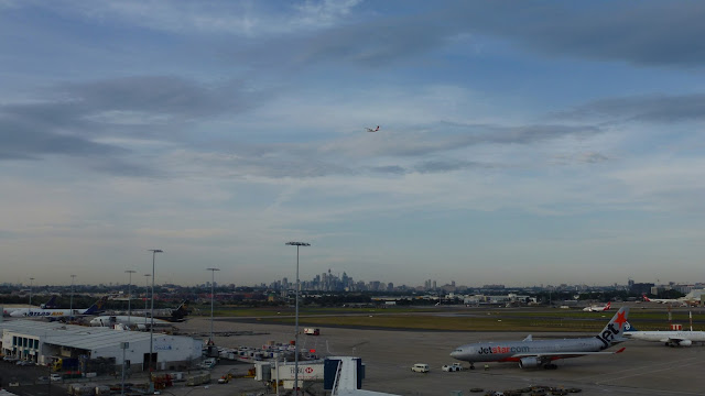 View towards Sydney CBD from the Sydney Airport Observation Deck