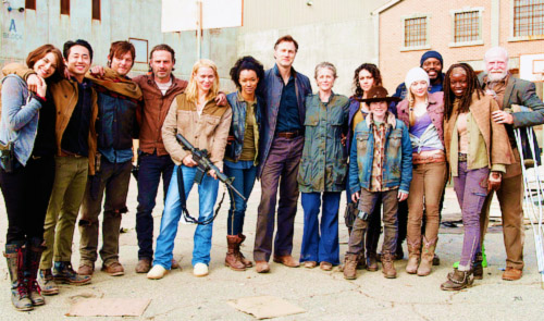 The Walking Dead end of season 3 group picture