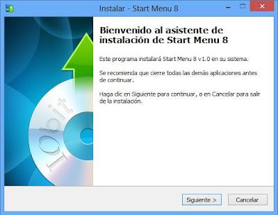 Mostrar botón inicio en Windows 8 con Start Menu 8