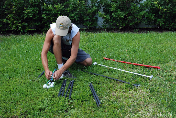 DIY Ladder Golf Game created by SewWoodsy.com #DIY #SummerGames