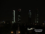 La superluna de Septiembre de 2014 saliendo por las 4 torres de Castellana