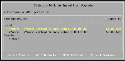 Degradar versin VMware ESXi 5.1 a 5.0 con instalacin limpia