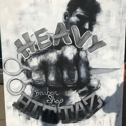 Heavyhittaz barbershop logo