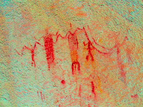 Pictographs enhanced with DStretch