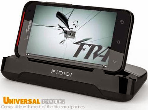  KiDiGi DESKTOP DOCK LITE HORIZONTAL CHARGER AC USB WALL CRADLE FOR HTC EVO V 3D