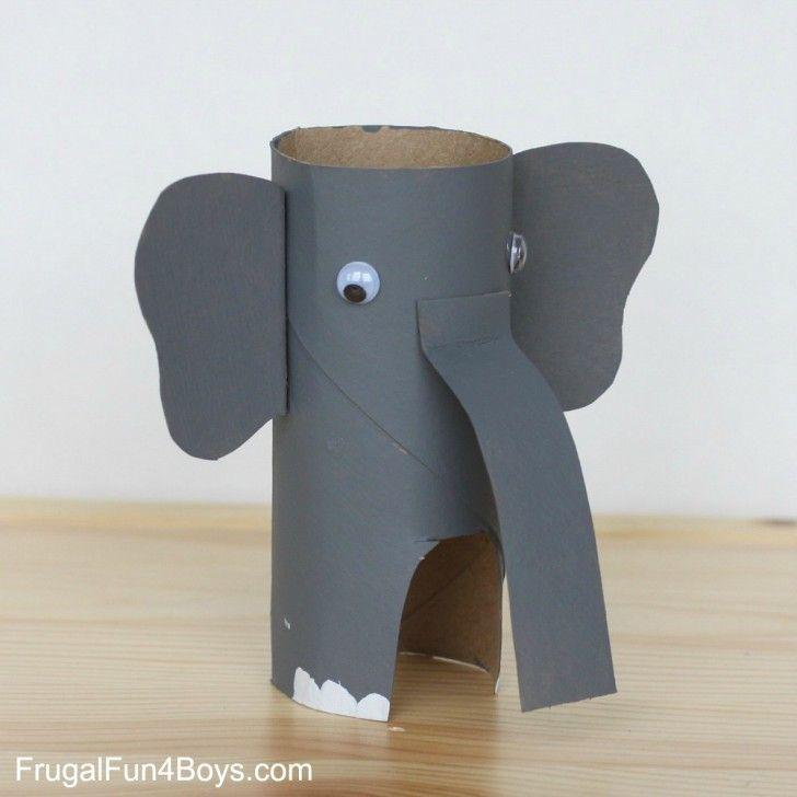 animales con tubos de papel elefante | Manualidades, Artesanía de ...