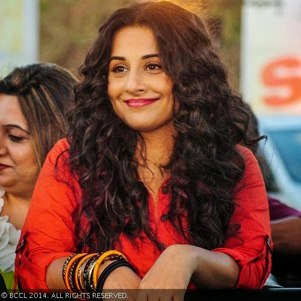 Vidya Balan during the promotion of her movie Shaadi Ke Side Effects at Film City, in Mumbai, on February 14, 2014.