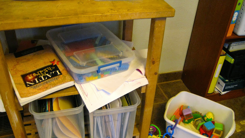 organizing homeschool stuff