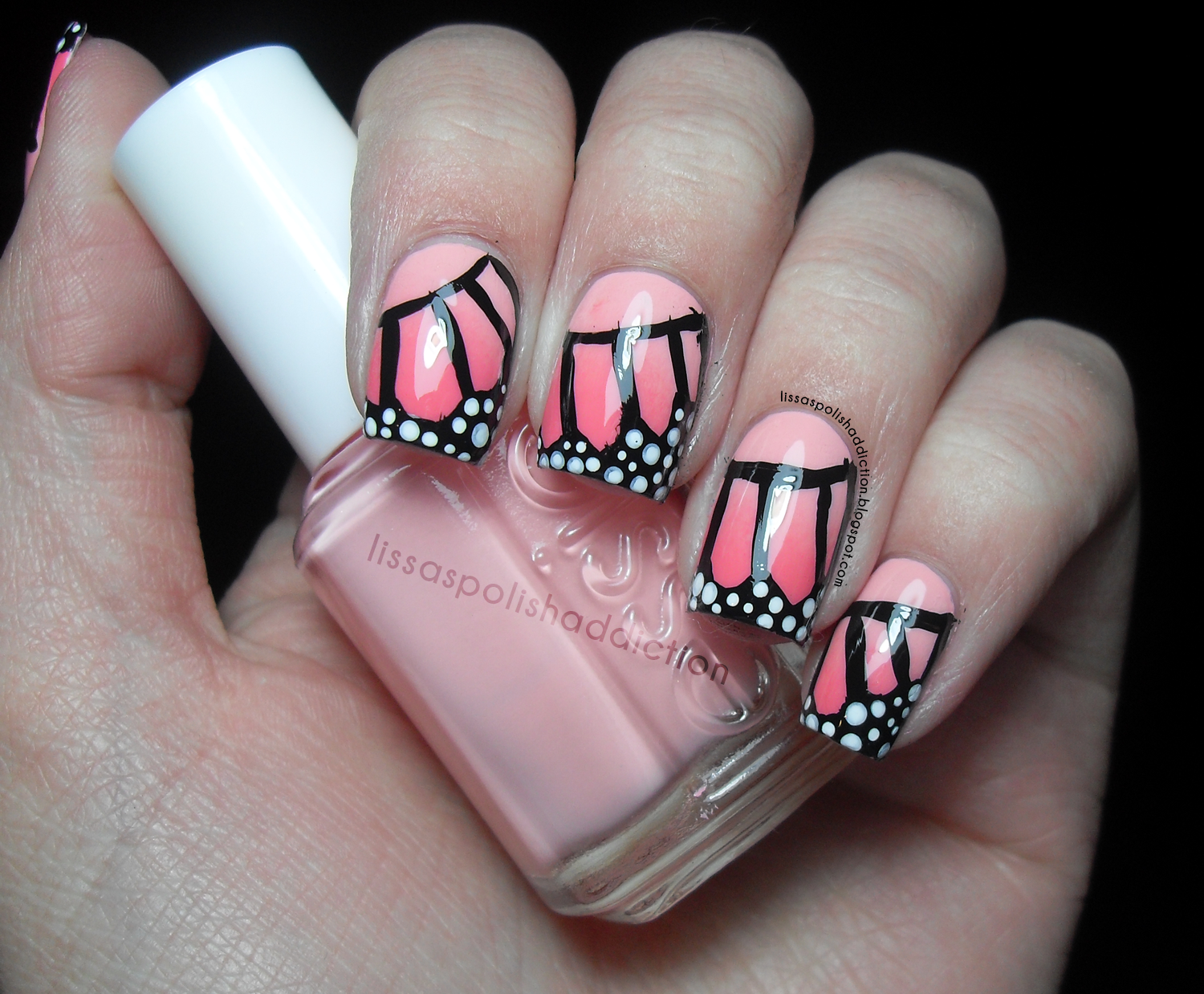nail art design butterfly step step