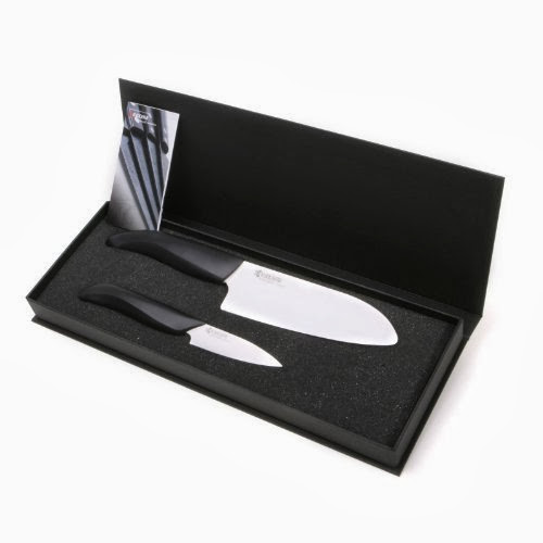 Kyocera Revolution Santoku and Paring Knife Gift Set- White Blades Kyocera Revolution Santoku and Paring Knife Gift Set- White Blades
