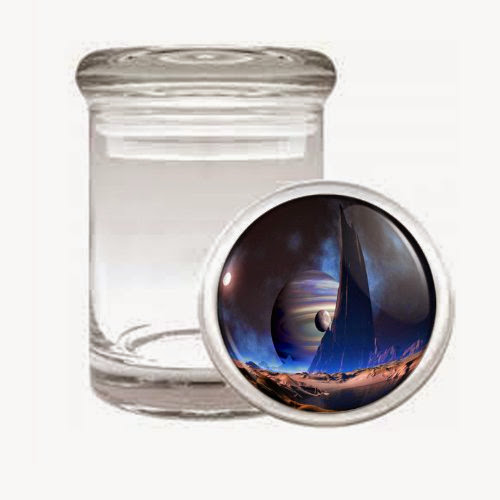  Odorless Air Tight Medical Glass Jar Planets Design-003