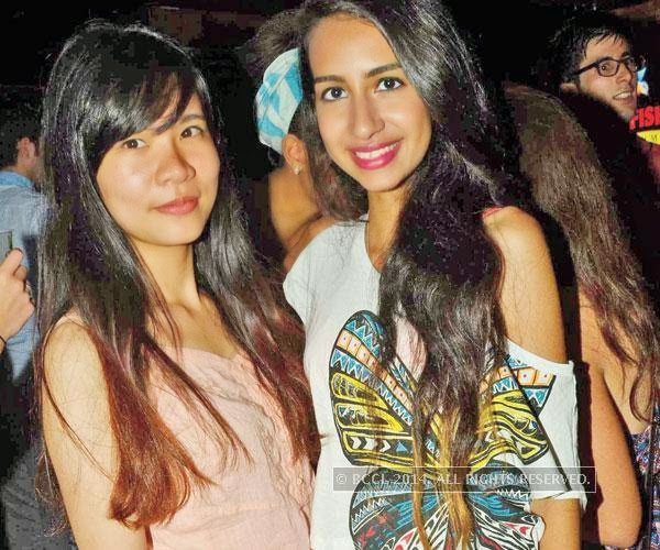My (L) and Mervat during 'Cool Off Tuesdays' at Cafe Out Of The Box, in Delhi. 