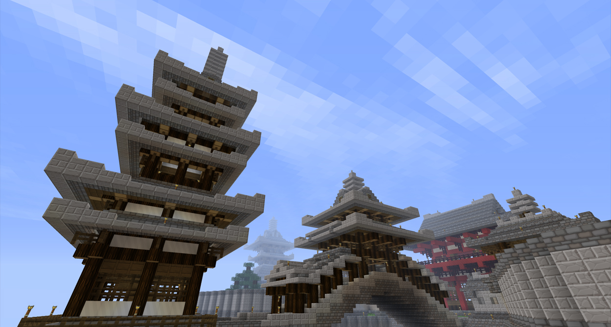 心得 日式寺院建築五稜寺 Minecraft 我的世界 當個創世神 哈啦板 巴哈姆特