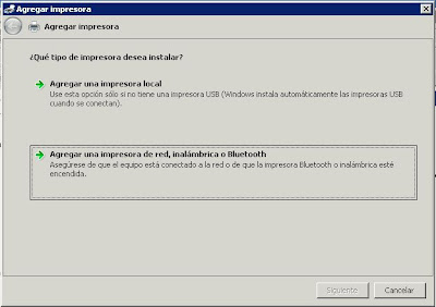 Instalar impresora con IP en Windows Server 2008