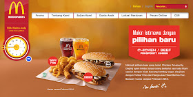 page for the Prosperity Burger on McDonald's Indonesia website