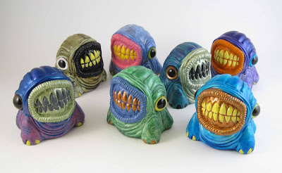 tiny tan monitor figures