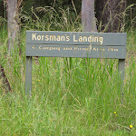 Sign to Korsmans Landing from Lake Road