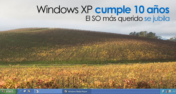 Windows XP cumple 10 años