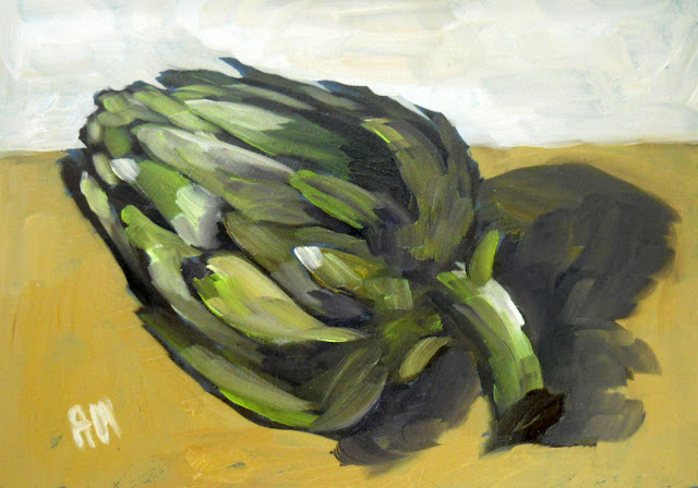 An artichoke oil painting.