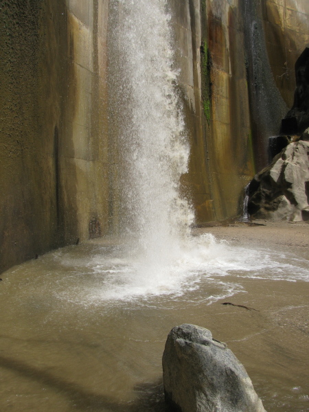 The pool below.