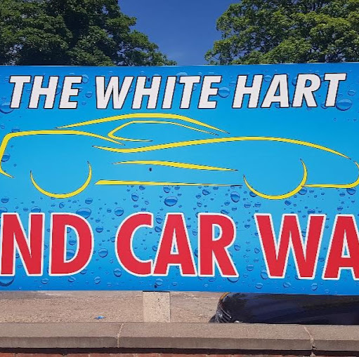 The White Hart Hand Car Wash logo