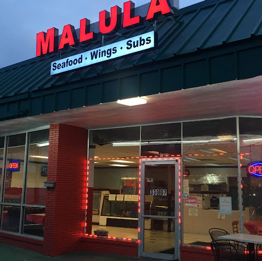 Malula wings seafood subs salad logo