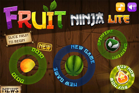  Download iPhone Game Fruit Ninja Lite 