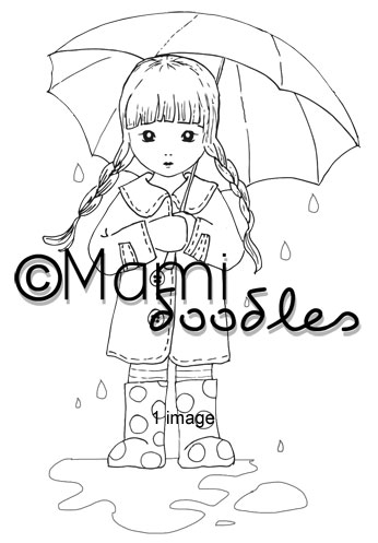 Mami Doodles: Digital Stamps: Rainy Day