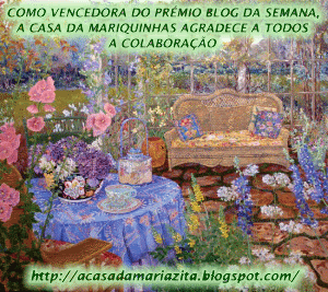 Prémio "BLOG DA SEMANA" da Amiga Mariazita