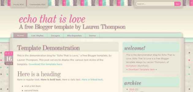 Echo That Is Love Blogger Template Echo That Is Love Blogger Template