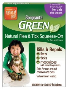  Sergeant's Green Flea and Tick Squeeze-On Cat 4 Count