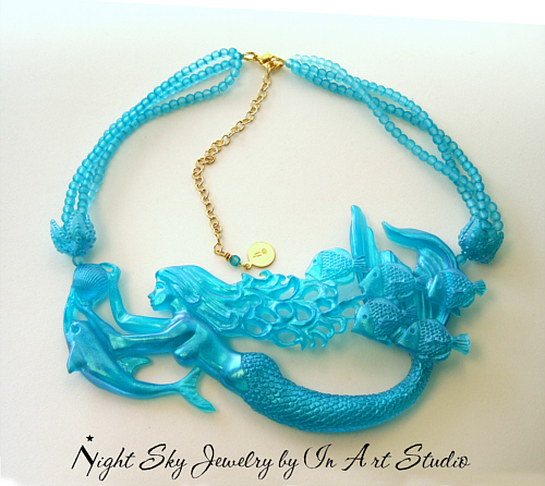 Turquoise mermaid necklace