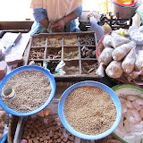 Spices!  The small squares are dried betel juice that people will chew.