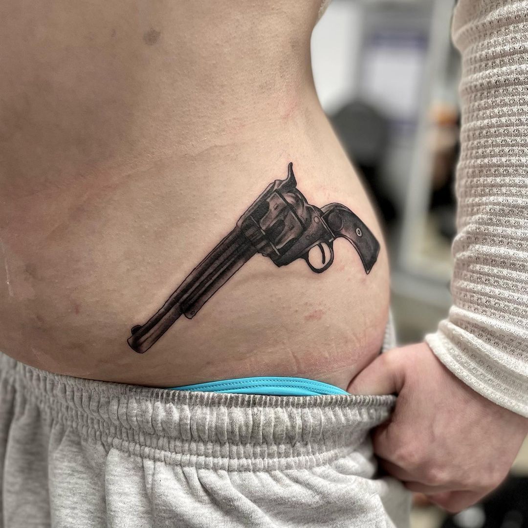 Vintage Gun Tattoo