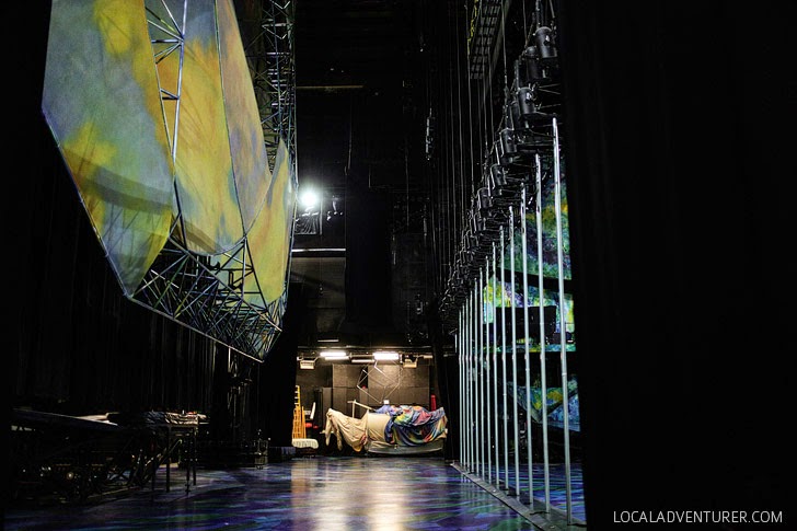 Backstage with Mystere Cirque Du Soleil Shows.