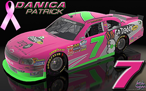 Danica Patrick Go Daddy Pink Car Breast Cancer Awareness Wallpaper