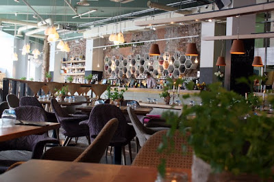 Tables at The Folly bar and restaurant in London England