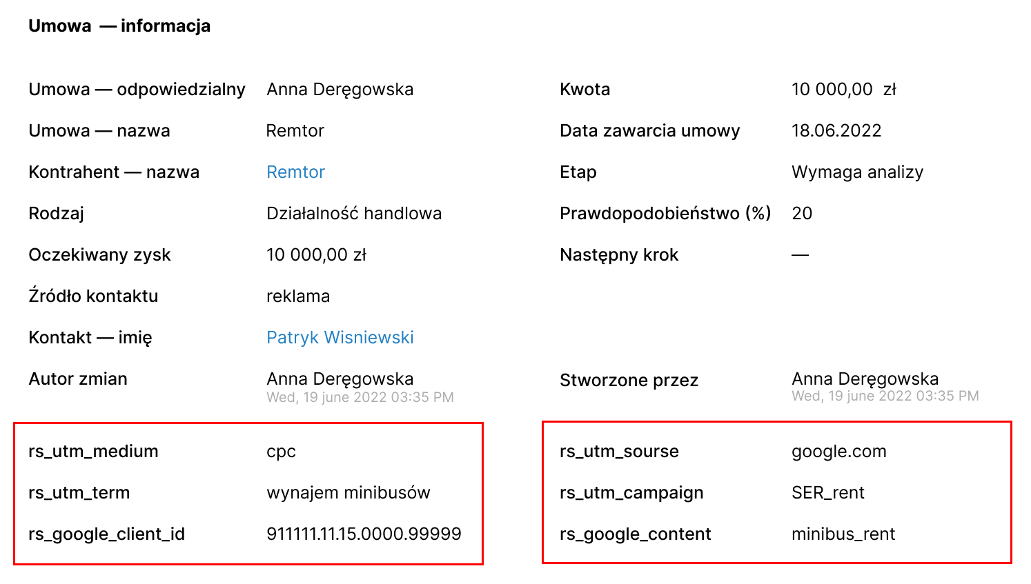 Automatyzacja działu sprzedaży, CRM, dane o źródle reklamowym połączenia, CRM zintegrowany z call trackingiem i wirtualną telefonią