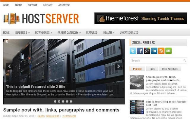 HostServer Blogger Template HostServer Blogger Template