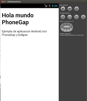 Crear aplicación Android con PhoneGap en Eclipse