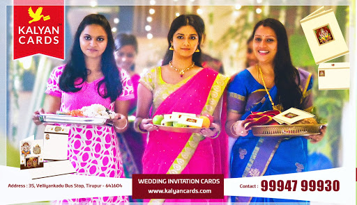 Kalyan Cards ( Wedding invitation cards + Printing Tirupur ), 35, Velliangadu, Bus Stop, 60 Feet Road,, Tiruppur, Tamil Nadu 641604, India, Screen_Printer, state TN