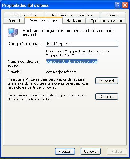 Agregar equipo con Windows XP a dominio Windows Server 2003