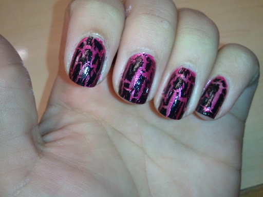 pink nail polish 2011. a sparkly pink nail polish