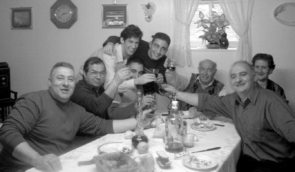 The Scordo family at our original home in New Jersey - eating together, including Thanksgiving, has always been one of best aspects of living as an Italian American