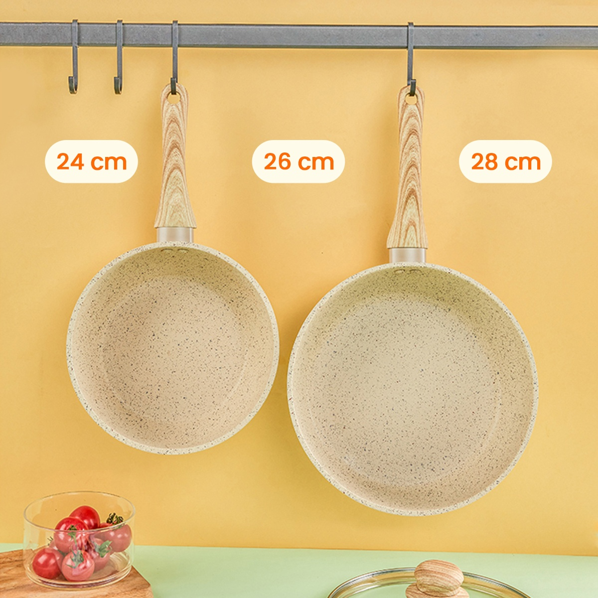 Chảo chống dính nhiều size lựa chọn