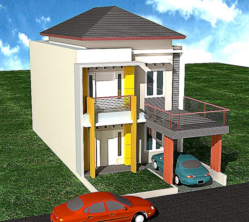 Desain rumah tingkat 2 sederhana Gambar Rumah Minimalis