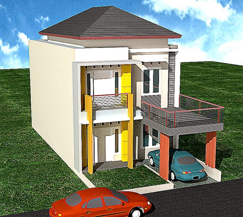 Desain Rumah  Tingkat  Idaman Minimalis Jual Bata Ekspos