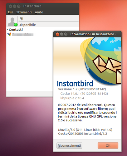 Instantbird 1.2 su Ubuntu
