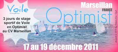 Opti optimist stage sportif noël 2011 CV_Marseillan ligue Languedoc_Roussillon